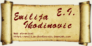 Emilija Ikodinović vizit kartica